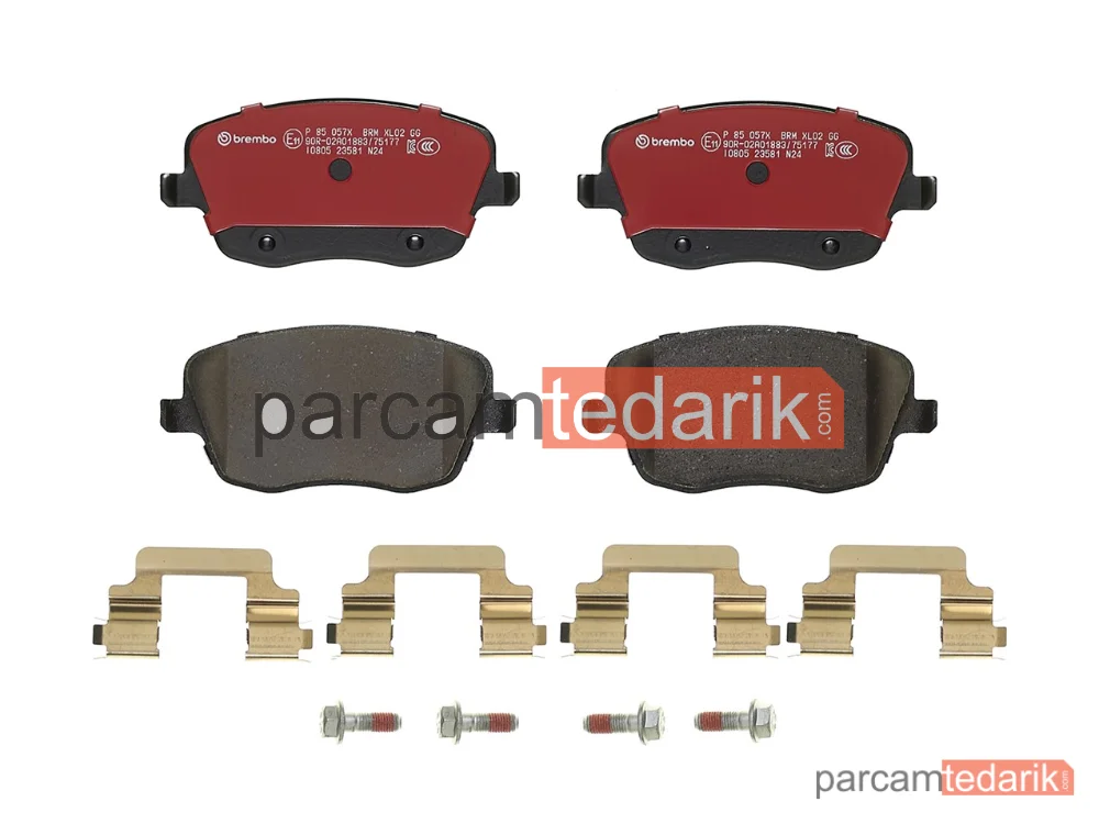 BREMBO P85057X | Fren Balatası (Ön) — Skoda Roomster, VW Polo IV, Skoda Fabia II