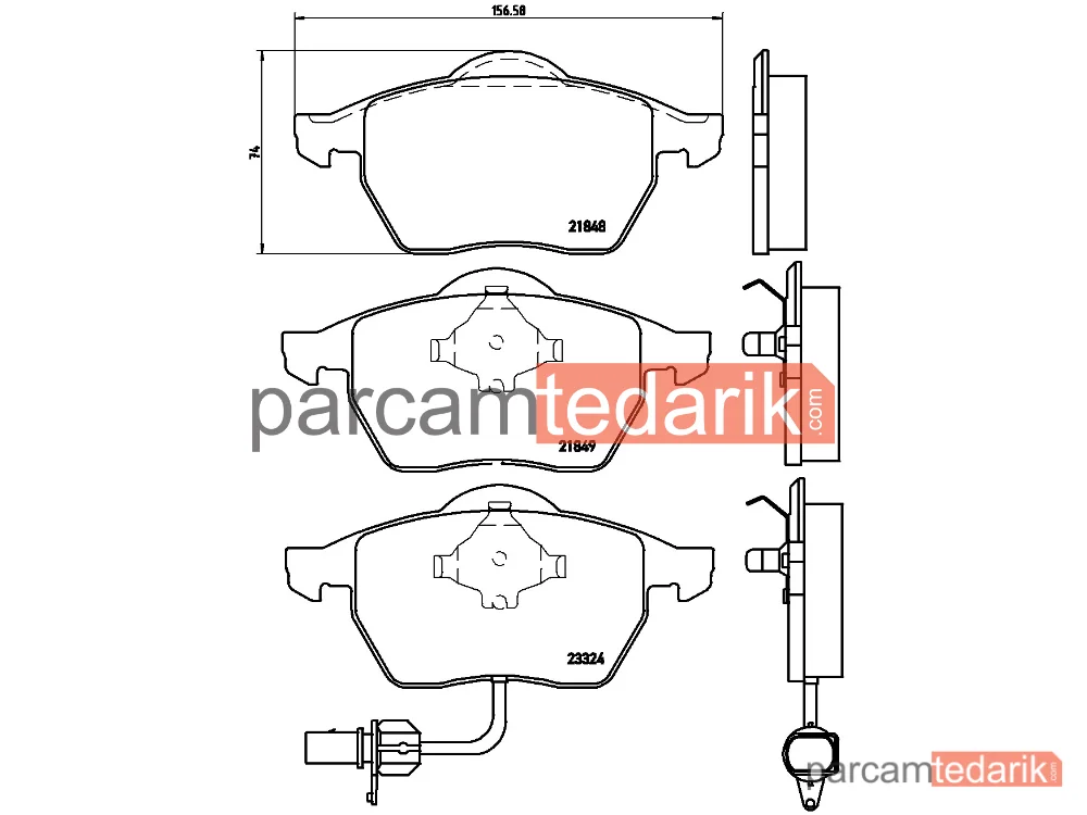 BREMBO P85060 | Fren Balatası (Ön) — Seat Alhambra, VW Sharan, Ford Galaxy I