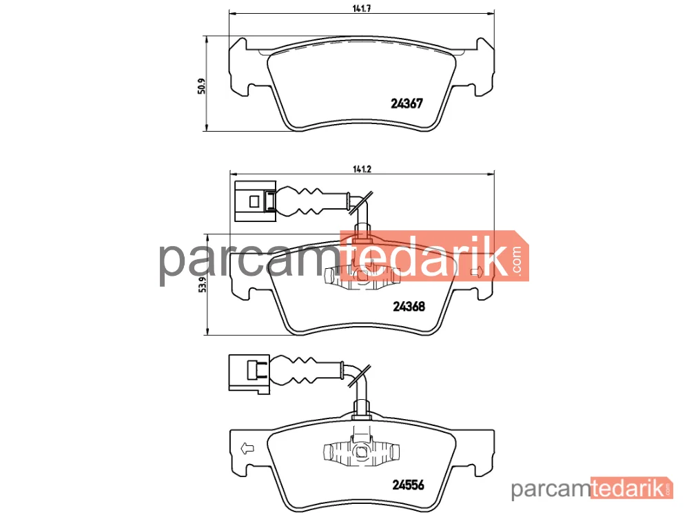 BREMBO P85068 | Fren Balatası (Arka) — VW Touareg