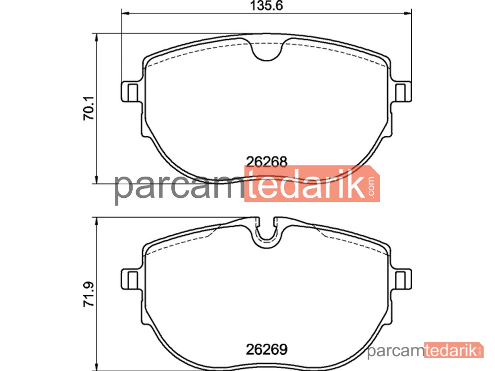 BREMBO P85187 | Fren Balatası (Ön) — VW Transporter T6 / Caravelle T6, VW Transporter T6, VW Multivan T6