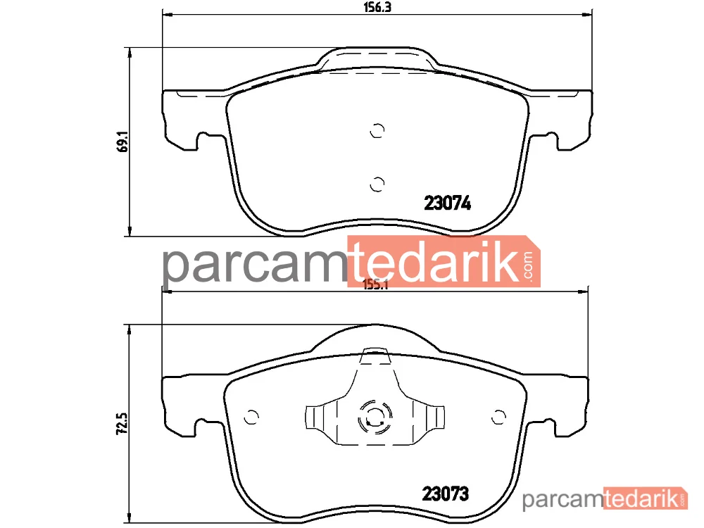 BREMBO P86016 | Fren Balatası (Ön) — Volvo S80 I, Volvo V70 II, Volvo S60 I