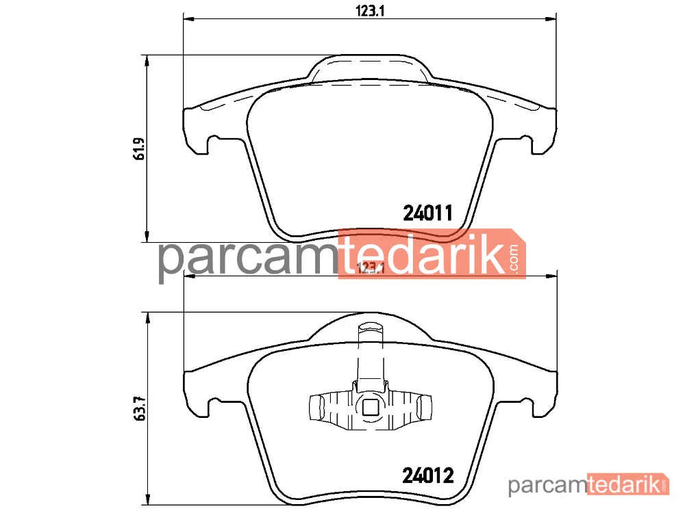 BREMBO P86019 | Fren Balatası (Arka) — Volvo XC90 I