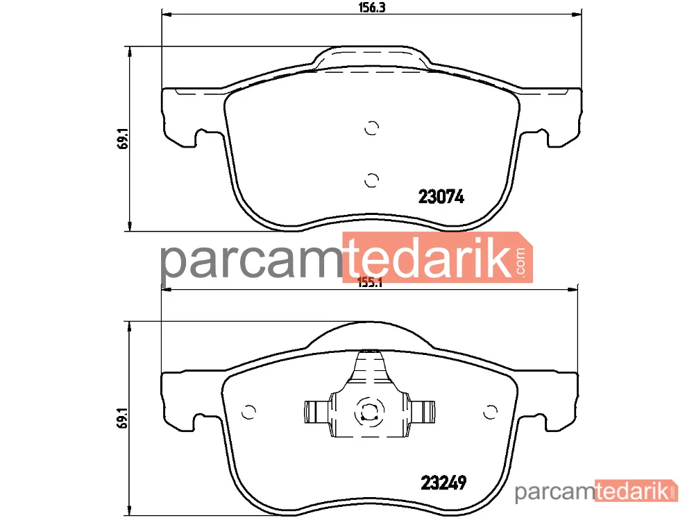 BREMBO P86020 | Fren Balatası (Ön) — Volvo S80 I, Volvo V70 II, Volvo S60 I