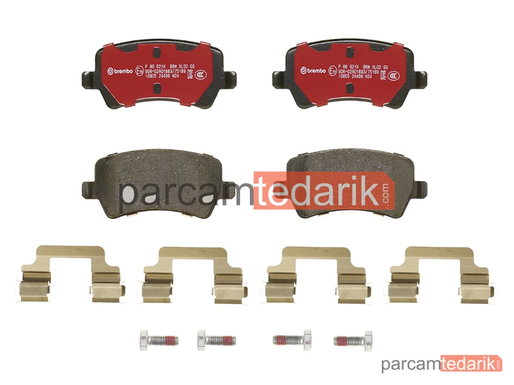 BREMBO P86021X | Fren Balatası (Arka, Max) — Volvo V60 I, Volvo V70 III, Volvo S80 II