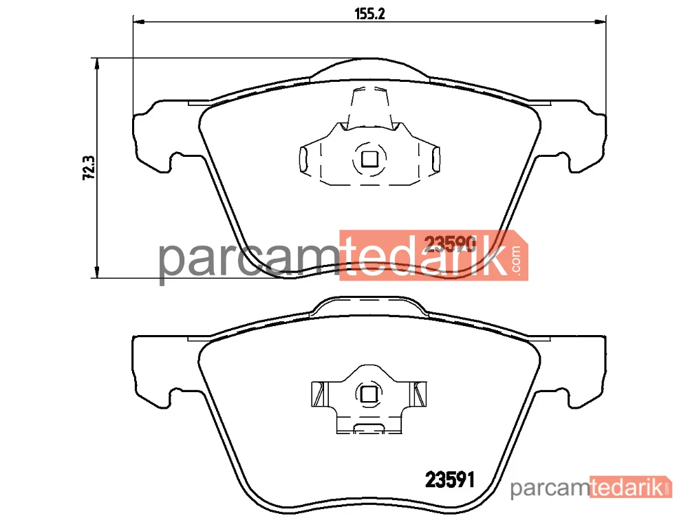 BREMBO P86022 | Fren Balatası (Ön) — Volvo V70 II, Volvo XC90 I, Volvo S60 I