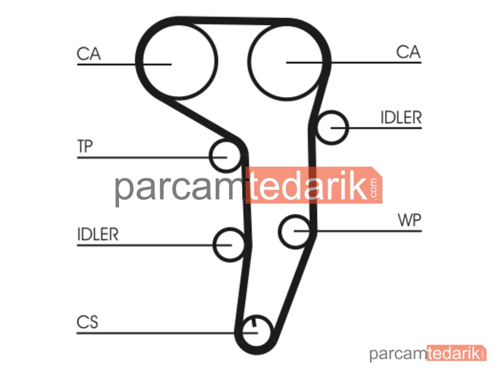 CONTITECH CT1051 | Triger Kayışı — VW Passat B6 Variant, VW Passat B6, Audi A3