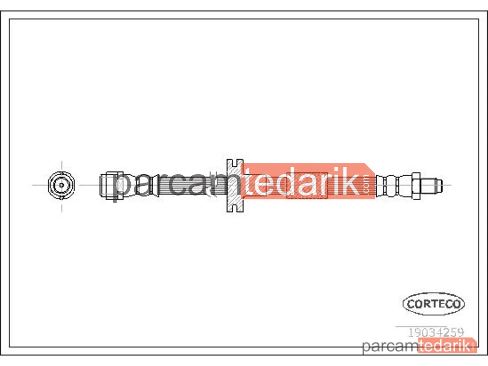 CORTECO 19034259 | Fren Hortumu — Mercedes-Benz C-Serisi, Mercedes-Benz C-Serisi T-Model, Mercedes-Benz S-Serisi