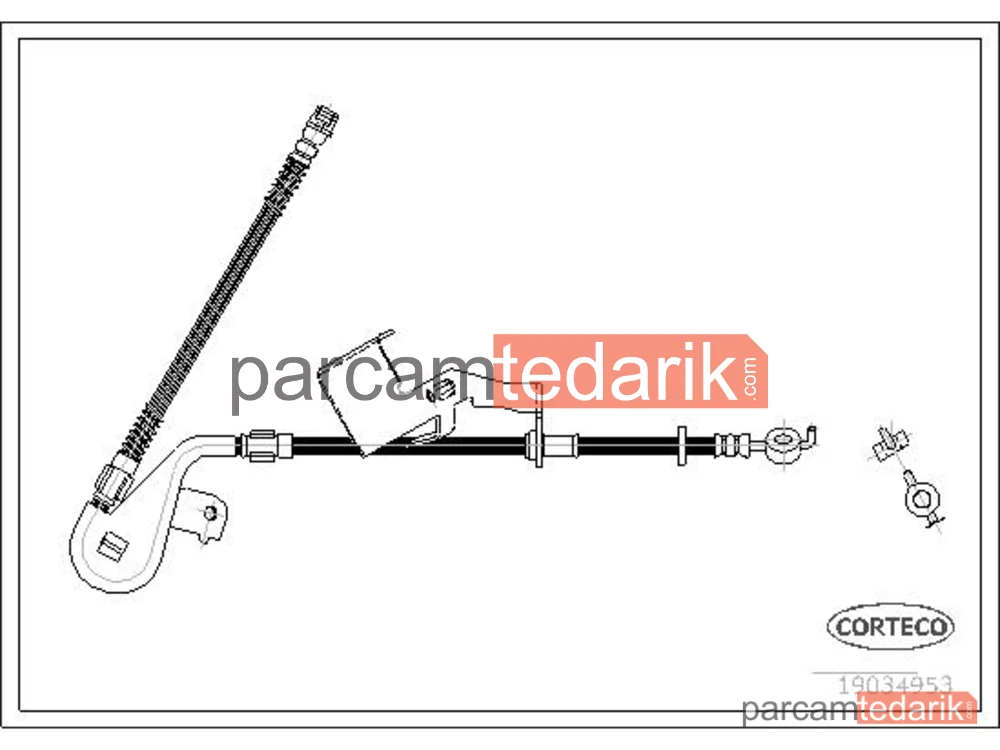 19034953 | Fren Hortumu — Peugeot 407, Peugeot 407 Coupe, Peugeot 407 SW