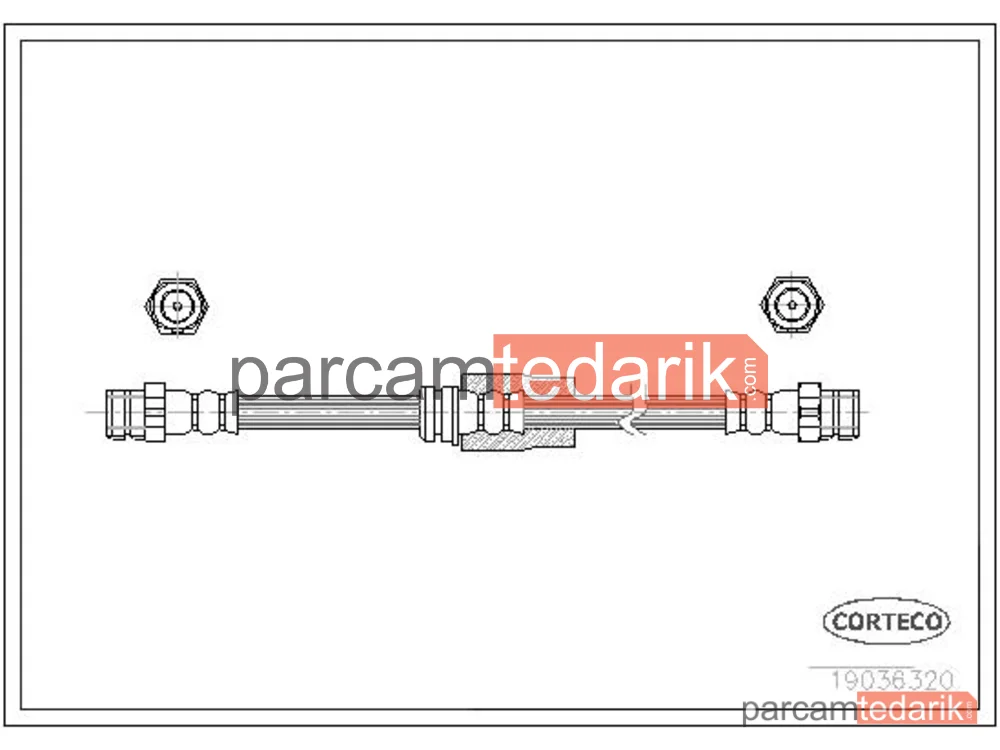 19036320 | Fren Hortumu — Audi A3, Audi A3 Sportback, VW Passat B6