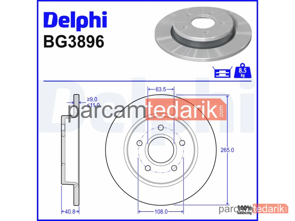 BG3896 | Fren Diski — Ford C-Max, Ford Focus C-Max, Ford Focus II