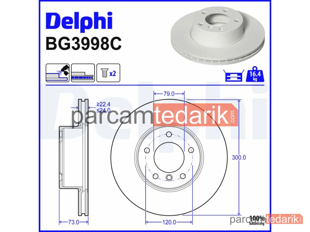 BG3998C | Fren Diski — BMW 1, BMW 1 Cabrio, BMW 1 Coupe