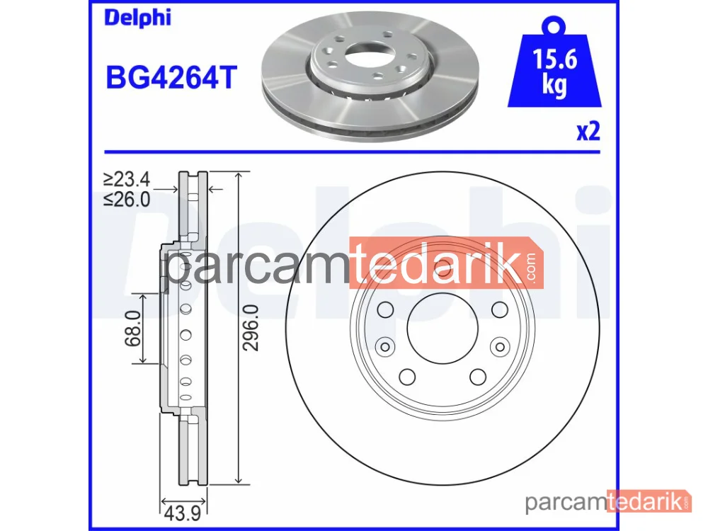BG4264T | Fren Diski — Renault Fluence, Renault GRAND SCÉNIC III, Renault Laguna Coupe