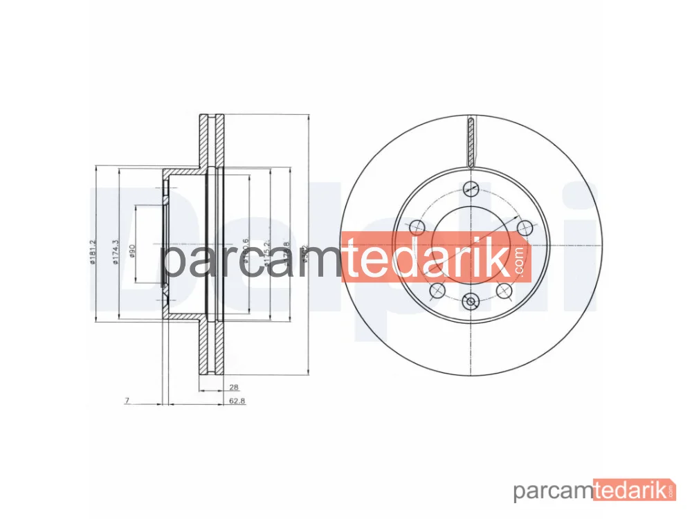 BG4328 | Fren Diski — Nissan NV400 Minibüs/Otobüs, Nissan NV400 Panelvan/Van, Nissan NV400 Platform şasi