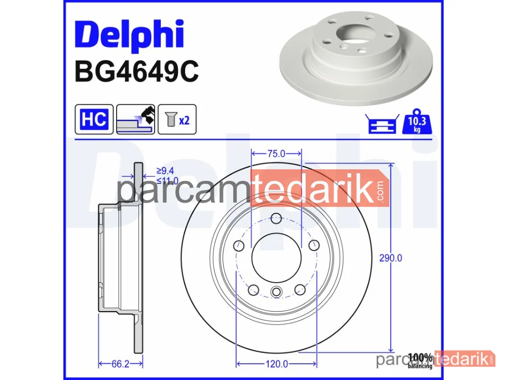 BG4649C | Fren Diski — BMW 1, BMW 2 Cabrio, BMW 2 Coupe