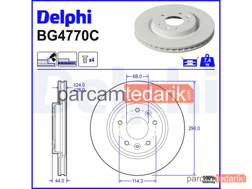 BG4770C | Fren Diski — Nissan Qashqai II, Nissan X-Trail III, Renault Kadjar