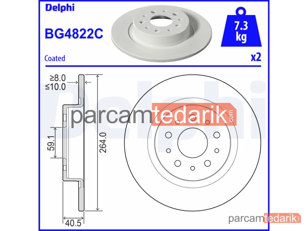 BG4822C | Fren Diski — Fiat 500L, Fiat Egea Hatchback, Fiat Egea Sedan