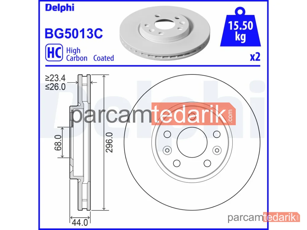 BG5013C | Fren Diski — Renault Megane IV Grandtour, Renault Megane IV Hatchback, Renault Megane IV Sedan
