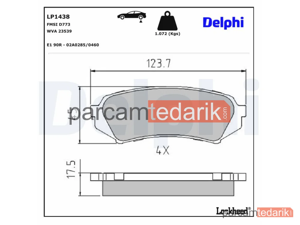 LP1438 | Fren Balatası — Lexus LX, Toyota Land Cruiser 100
