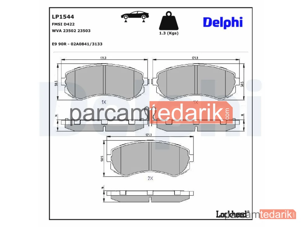 LP1544 | Fren Balatası — Nissan 200SX Coupe, Nissan Almera I, Nissan Almera I Hatchback
