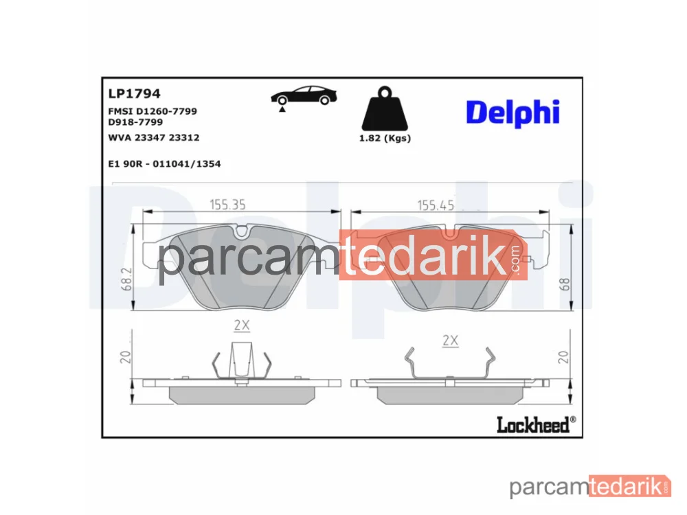 LP1794 | Fren Balatası — BMW 1 Coupe, BMW 3, BMW 3 Cabrio