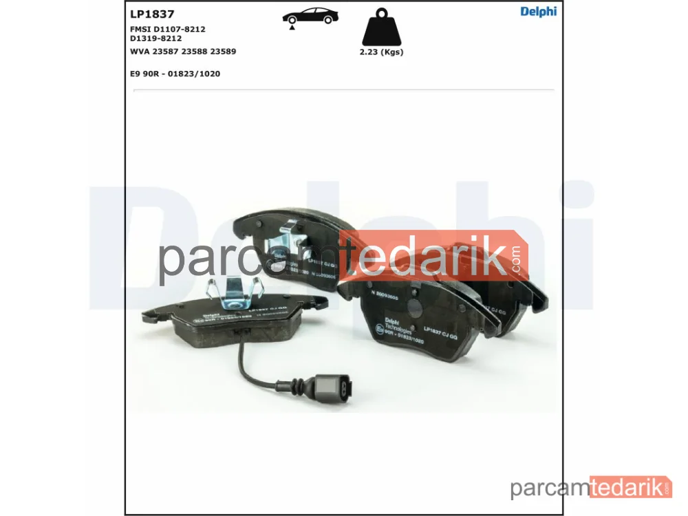 DELPHI LP1837 | Fren Balatası — Audi A1, Audi A1 Sportback, Audi A3