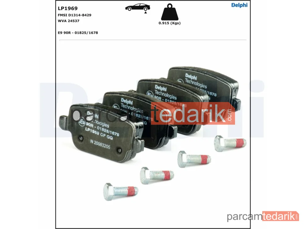 DELPHI LP1969 | Fren Balatası — Ford Focus II, Ford Galaxy II, Ford KUGA I