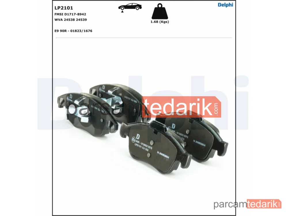 DELPHI LP2101 | Fren Balatası — Citroën Berlingo Kasa/büyük limuzin, Citroën Berlingo Multispace, Citroën Berlingo Platform şasi