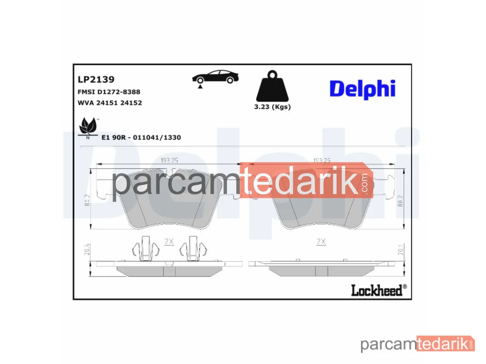 LP2139 | Fren Balatası — Mercedes-Benz GL-Serisi