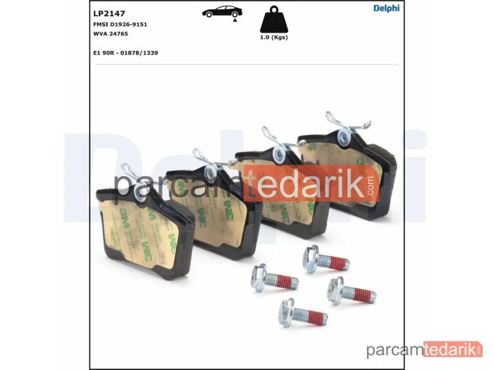 DELPHI LP2147 | Fren Balatası — Citroën Berlingo Kasa/büyük limuzin, Citroën Berlingo Multispace, Citroën Berlingo Platform şasi