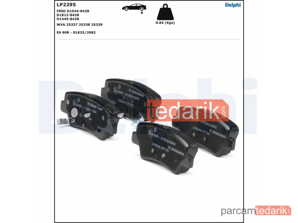 DELPHI LP2295 | Fren Balatası — Hyundai Accent IV Sedan, Hyundai Accent V Sedan, Hyundai Bayon