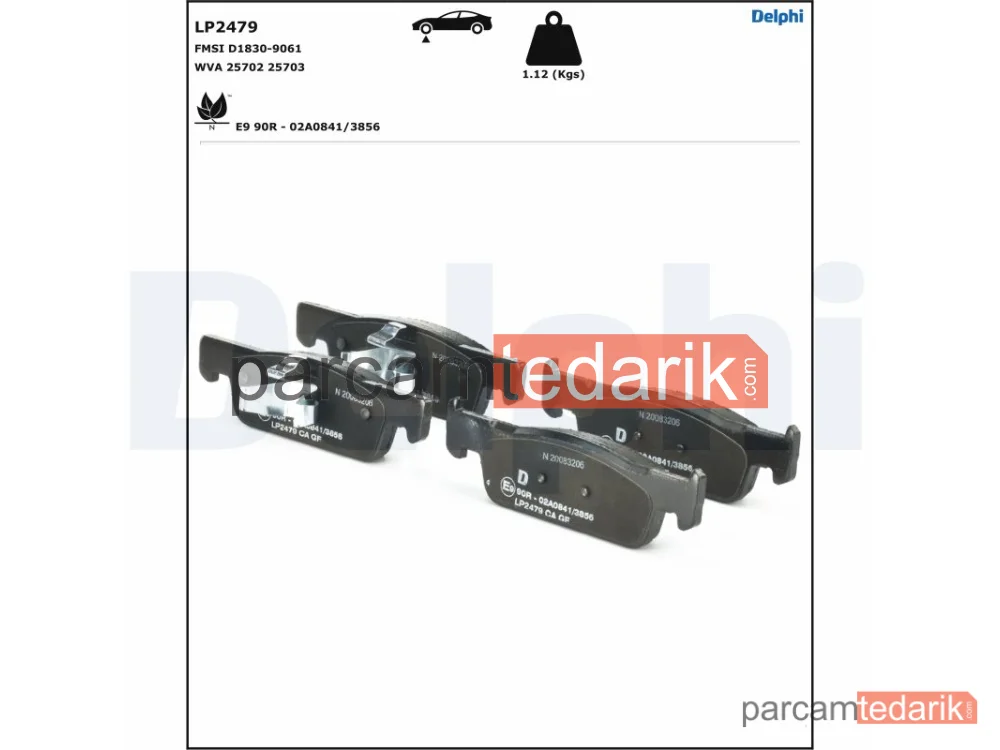 DELPHI LP2479 | Fren Balatası — Dacia Logan II, Dacia Logan MCV II, Dacia Sandero