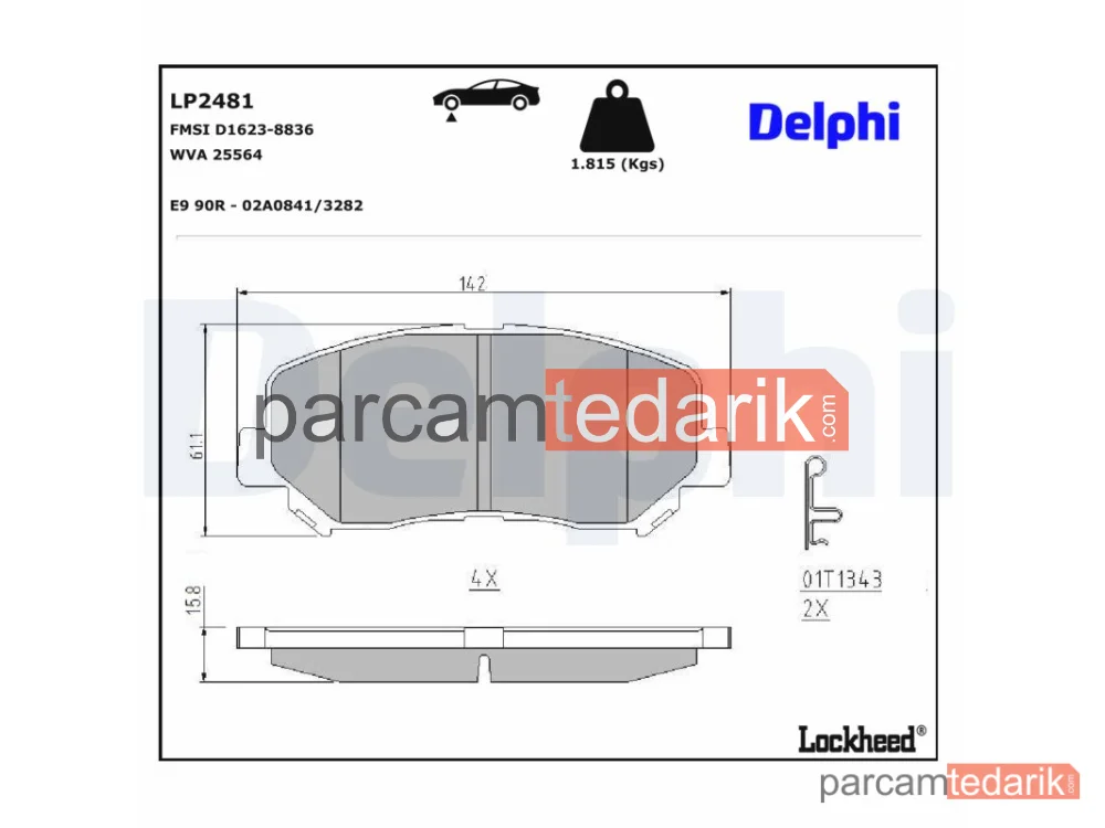 DELPHI LP2481 | Fren Balatası — Mazda CX-5, Mazda CX-5 Van