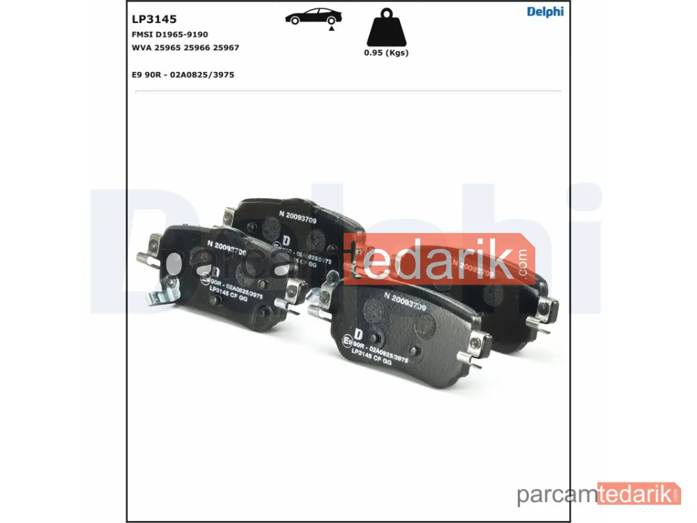 DELPHI LP3145 | Fren Balatası — Nissan Qashqai II, Nissan X-Trail III, Renault Kadjar