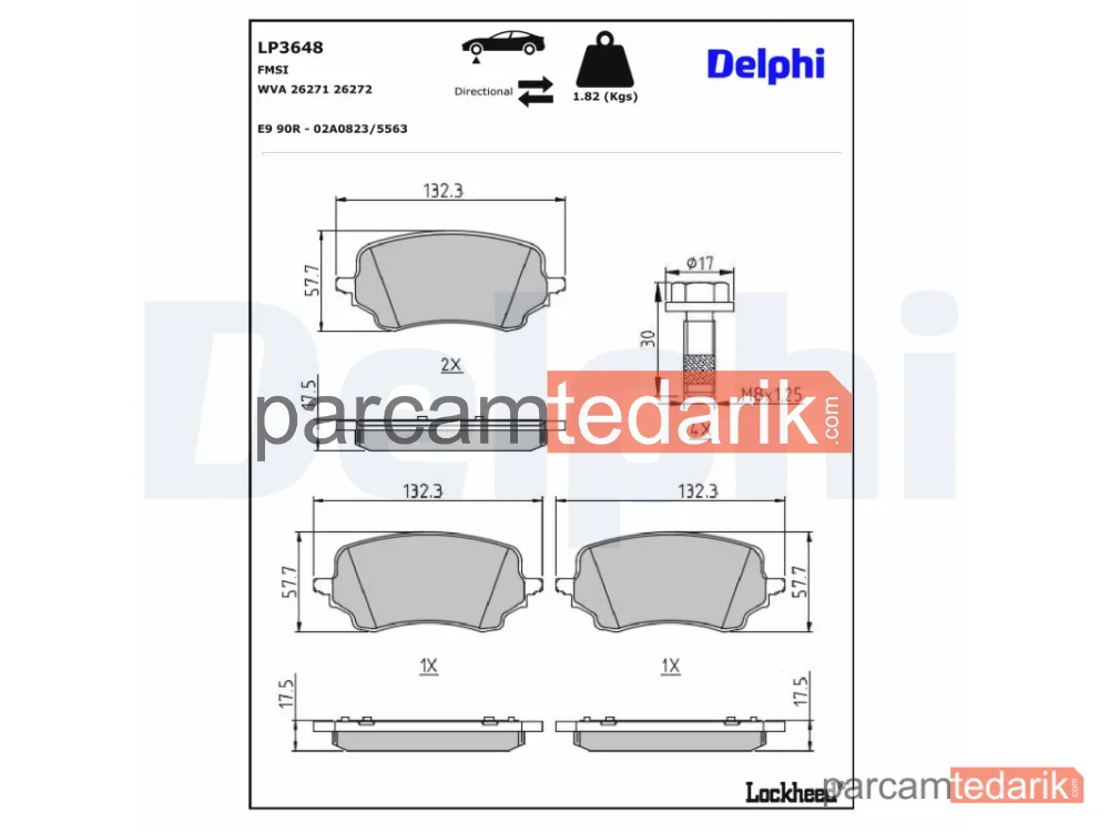 DELPHI LP3648 | Fren Balatası — Ford PUMA