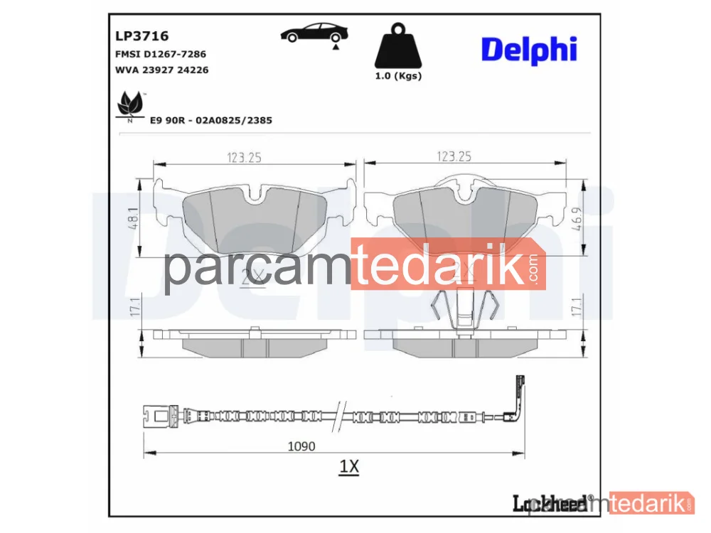 LP3716 | Fren Balatası — BMW X1