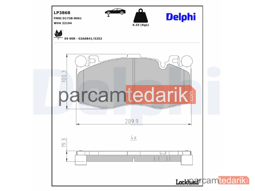 LP3868 | Fren Balatası — BMW X5