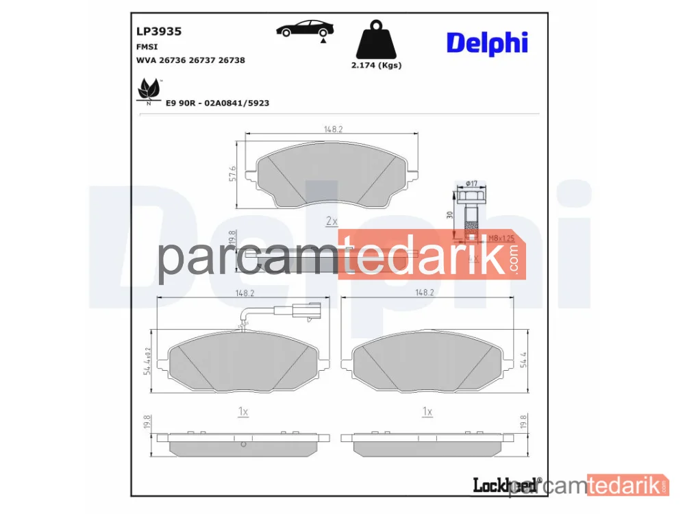 DELPHI LP3935 | Fren Balatası — Citroën Jumper III Panelvan/Van
