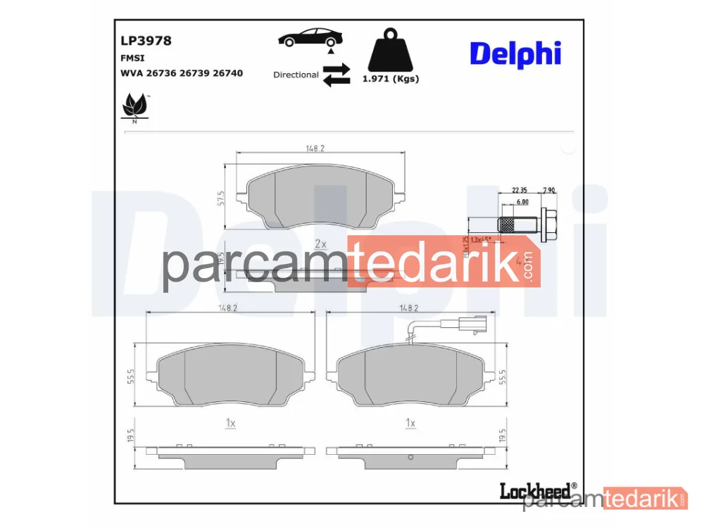 LP3978 | Fren Balatası — Citroën Jumper III Panelvan/Van