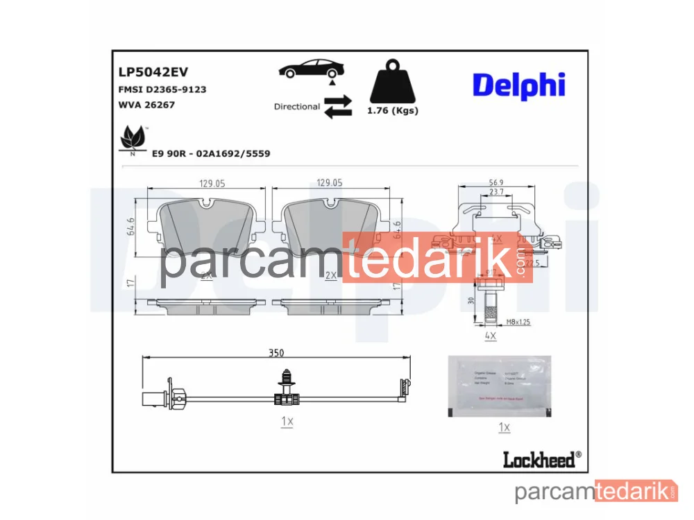 LP5042EV | Fren Balatası — Audi A6 Allroad C8, Audi A6 C8, Audi A6 C8 Avant