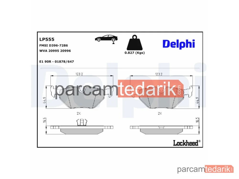 LP555 | Fren Balatası — BMW 3, BMW 3 Cabrio, BMW 3 Compact
