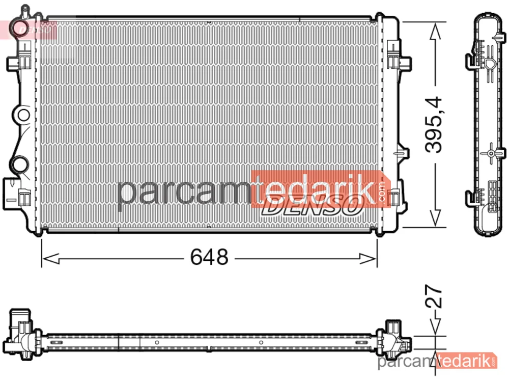 DRM32051 | Su Radyatörü — Audi A1, Seat Ibiza IV SC, Seat Ibiza IV ST