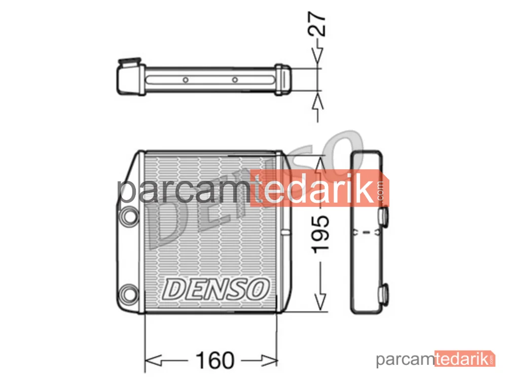 DRR09075 | Kalorifer Radyatörü — Opel Corsa D, Fiat Grande Punto, Fiat Fiorino