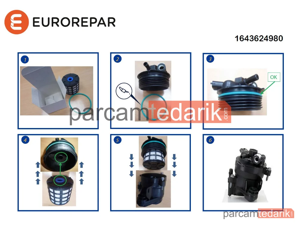 1643624980 | Yakıt Filtresi — Peugeot 5008 II, Ford Focus III, Ford Galaxy III