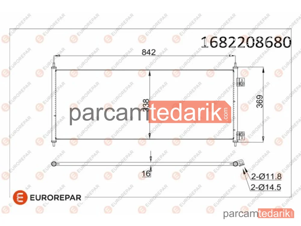 1682208680 | Klima Kondenseri — Ford Transit Panelvan/Van, Ford Transit Minibüs/Otobüs, Ford Transit Platform şasi