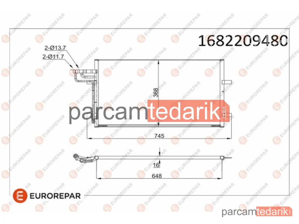 1682209480 | Klima Kondenseri — Ford C-Max, Ford Focus II, Ford Focus II Turnier
