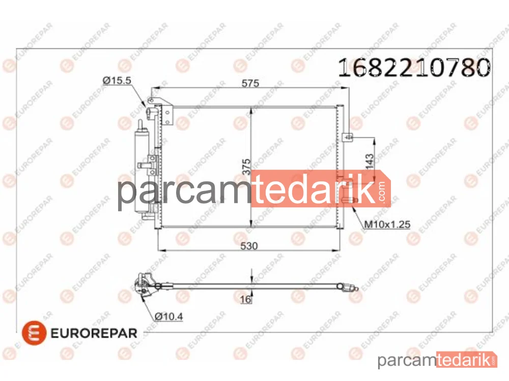 1682210780 | Klima Kondenseri — Renault Modus / GRAND Modus, Renault Clio III