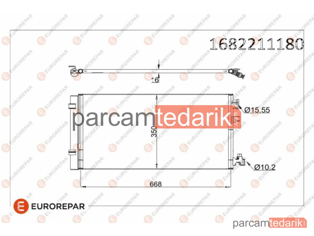 1682211180 | Klima Kondenseri — Renault Megane III Hatchback, Renault Megane III Coupe, Renault Megane CC