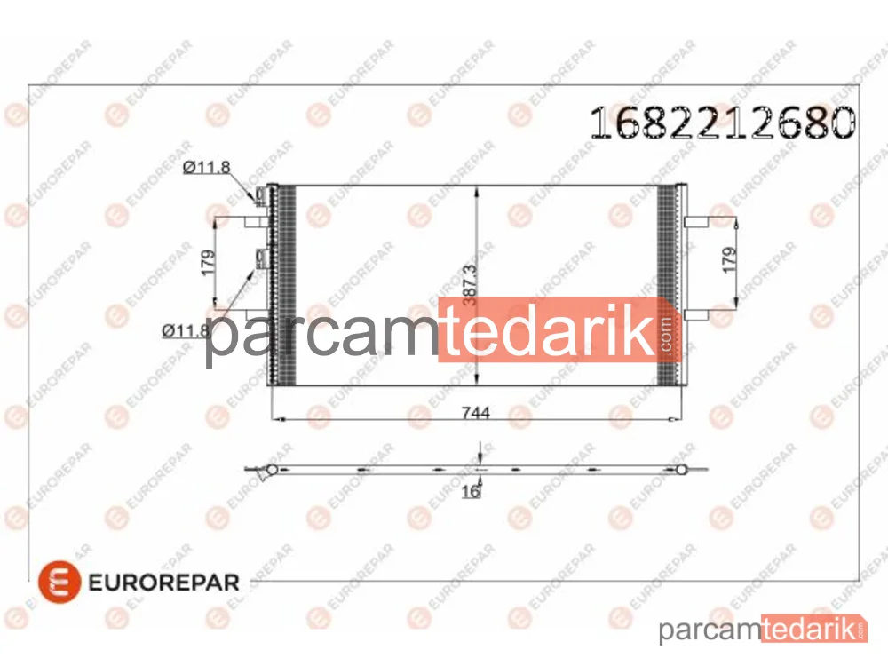 1682212680 | Klima Kondenseri — Ford Transit Panelvan/Van, Ford Transit Platform şasi, Ford Transit Minibüs/Otobüs