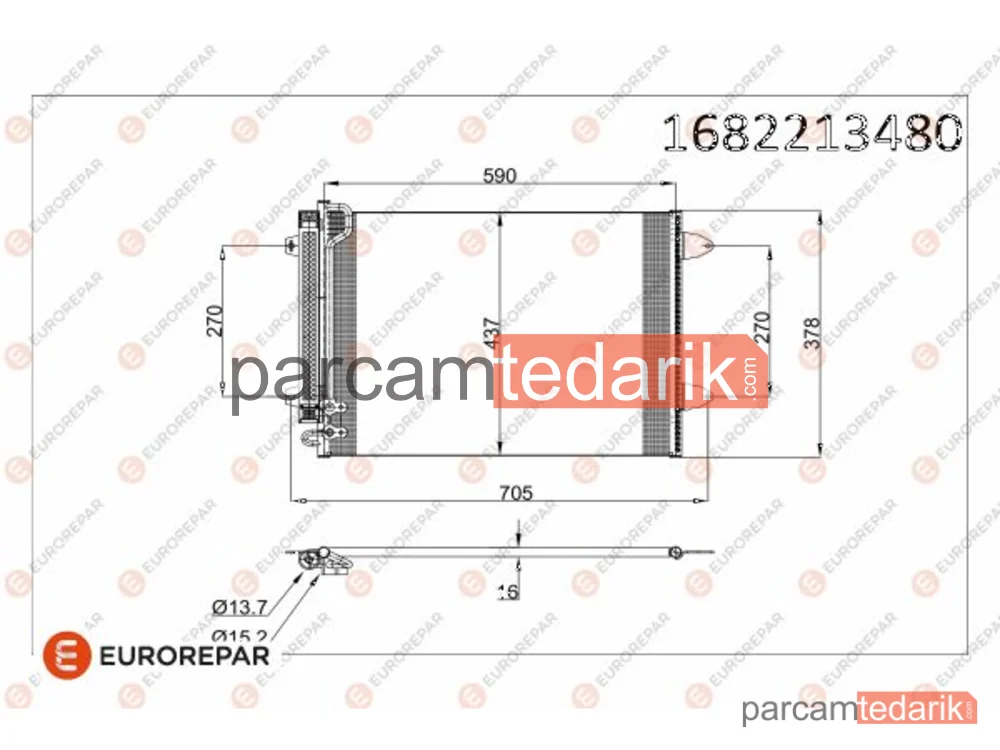 1682213480 | Klima Kondenseri — VW Passat B6 Variant, VW Passat B6, VW Passat B7
