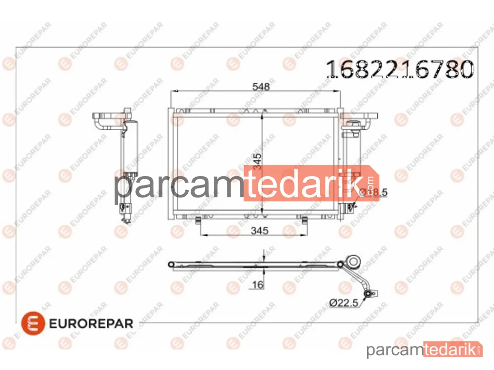 1682216780 | Klima Kondenseri — Ford Fiesta VI, Ford B-Max Van, Ford B-Max